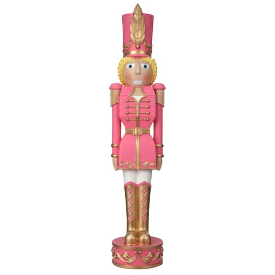 Haute Decor 37" Pink & Gold Decorative Christmas Nutcracker